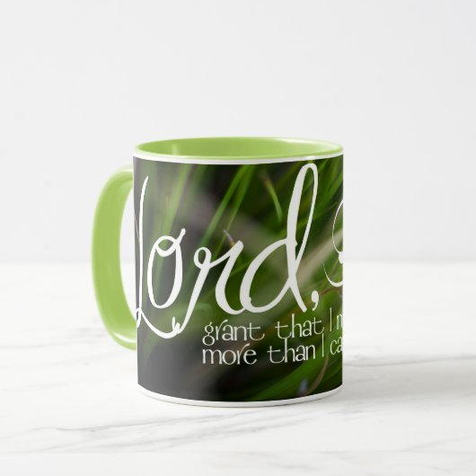 Meer dan ik kan bereiken mok (Voorkant links)