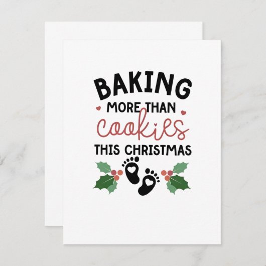 Meer dan koekjes bakken deze kerst Zwangerschap Kaart (Voorkant / Achterkant)