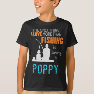 Meer dan liefde vissen papaver speciale opa t-shirt