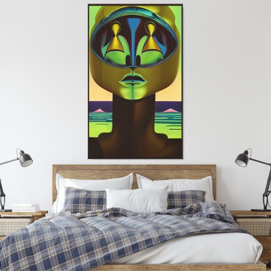 Meer Dan Menselijk Canvas Afdruk (Insitu (Slaapkamer))