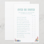 Meer dan onder Adventure Baby shower Game (Voorkant / Achterkant)