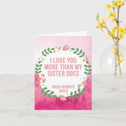 Meer dan oprechte Moederdag Kaart (Gele Bloem)