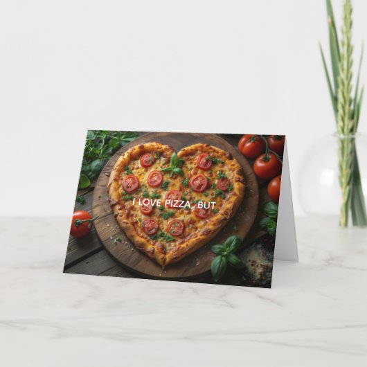 MEER DAN PIZZA, LIEFDESKAART BEDANKKAART (Voorkant)