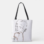 Meer dan schouderwek tote bag (Achterkant)