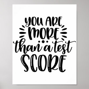 Meer dan test score test dag leraar aanmoediging poster