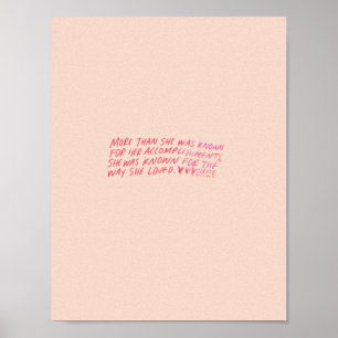 meer dan zij bekend stond om haar prestaties, poster