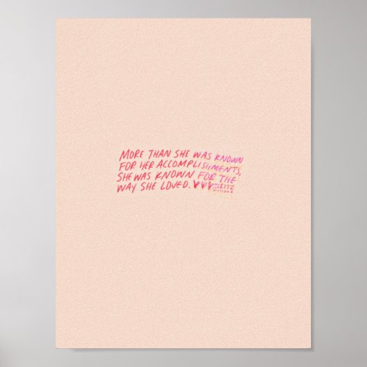 meer dan zij bekend stond om haar prestaties, poster (Voorkant)