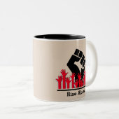 MEER DAN Zwarte geschiedenismaand Tweekleurige Koffiemok (Voorkant rechts)