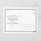 meer dansen, gelukkig ijsbeer konijn aquarel briefkaart (Achterkant)