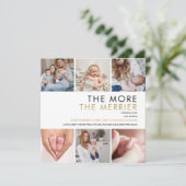 Meer De Merrier foto Kerstmis Geboorte Feestdagenkaart (Staand voorkant)