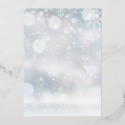 Meer De Merrier Foto Kerstmis Geboorte Goud Folie Feestdagenkaart (Achterkant)