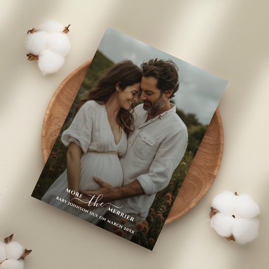 Meer De Merrier Foto Zwangerschap Kerstmis Feestdagenkaart