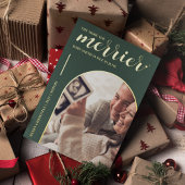 Meer de Merrier Groene Gouden Kerstzwangerschap Folie Feestdagenkaart