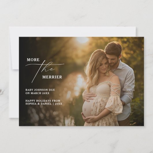 Meer De Merrier Kerst 2e Baby Aankondiging (Voorkant)