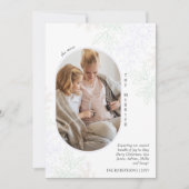 Meer de Merrier Oval Foto Kerstmis Zwangerschap Feestdagenkaart (Voorkant)