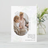 Meer de Merrier Oval Foto Kerstmis Zwangerschap Feestdagenkaart (Staand voorkant)