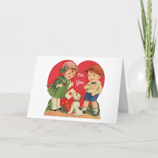 Meer De Puppy Liefde Valentijnsdag Kaart (Voorkant)