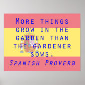 Meer dingen groeien - Spaans spreekwoord Poster (Voorkant)