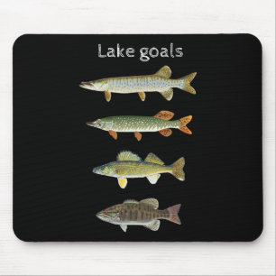 Meer Doelen Vissen Musky Snoek Walleye Kleine Mond Muismat