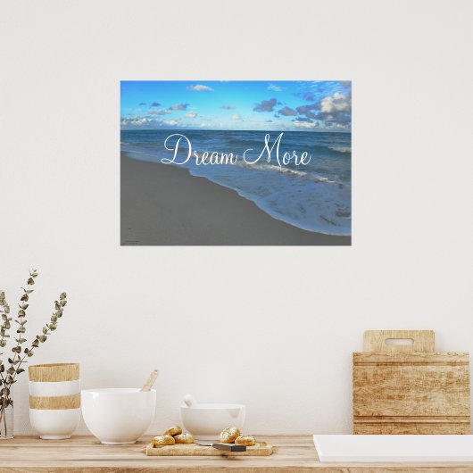 Meer dromen, Motivatie oceaanlandschap Poster (Keuken)