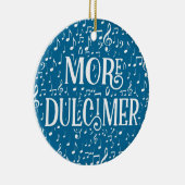 Meer Dulcimer - Blauwe witte muziek Keramisch Ornament (Rechts)