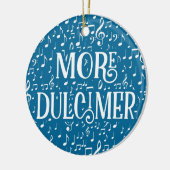Meer Dulcimer - Blauwe witte muziek Keramisch Ornament (Links)