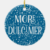 Meer Dulcimer - Blauwe witte muziek Keramisch Ornament (Achterkant)