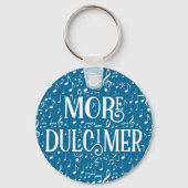 Meer Dulcimer - Blauwe witte muziek Sleutelhanger (Voorkant)