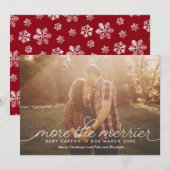 Meer een kerstkaart voor zwangerschap bij Merrier (Voorkant / Achterkant)