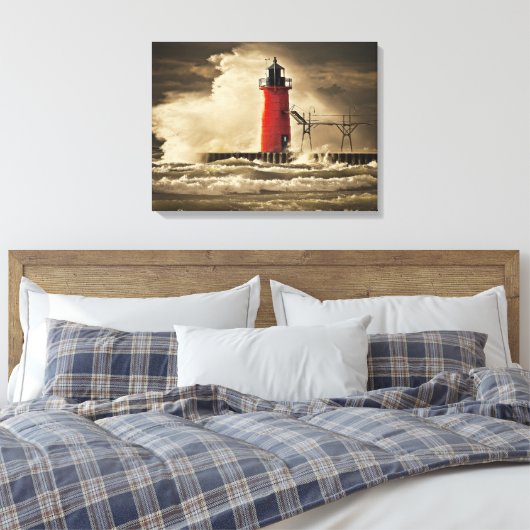 Meer effect canvas afdruk (Insitu (Slaapkamer))