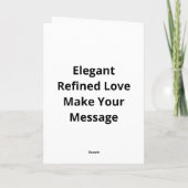 Meer elegante liefdesontwerp waar je van houdt kaart (Achterkant)