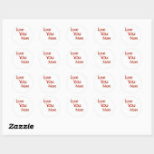 Meer elegante liefdesontwerp waar je van houdt ronde sticker (Vel)