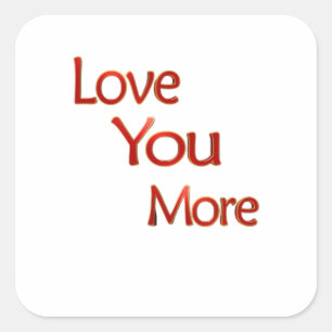 Meer elegante liefdesontwerp waar je van houdt vierkante sticker