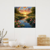 Meer en bos poster (Keuken)