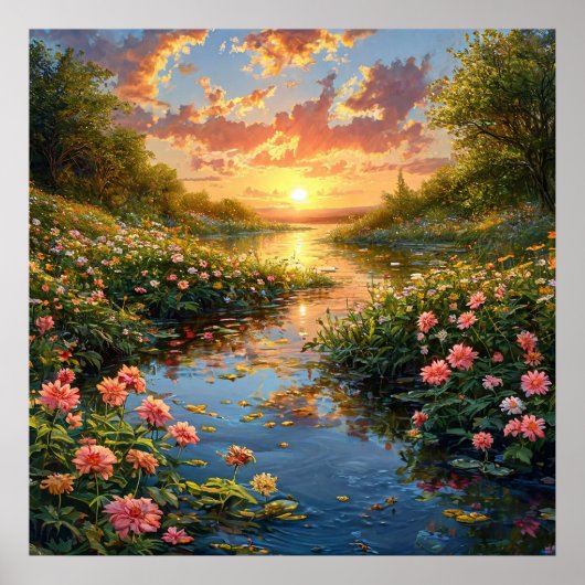 Meer en bos poster (Voorkant)