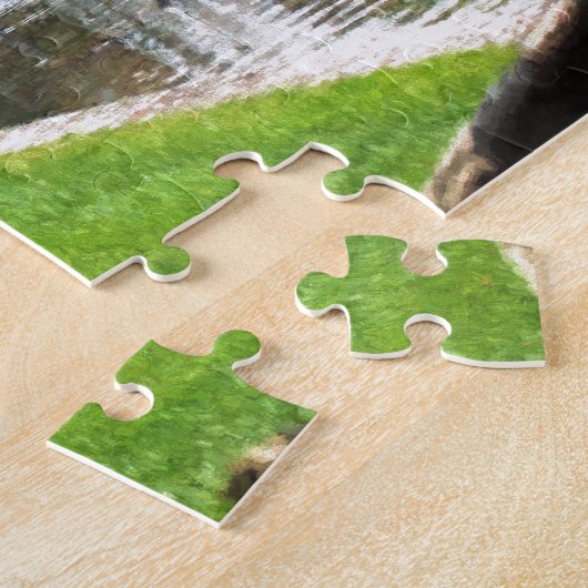 Meer en fontein bij RHS Wisley Legpuzzel (Zijkant)