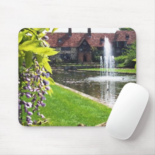 Meer en fontein bij RHS Wisley Muismat (Met muis)