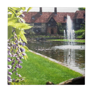 Meer en fontein bij RHS Wisley Tegeltje