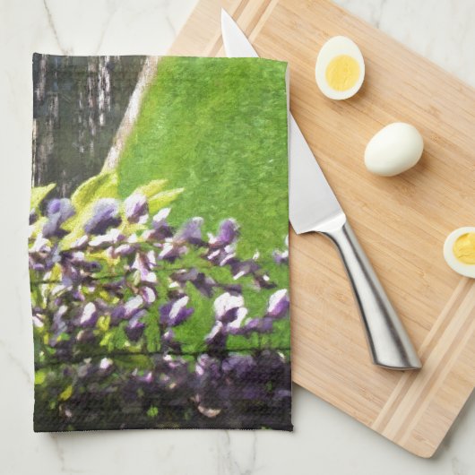 Meer en fontein bij RHS Wisley Theedoek (Quarter Fold)