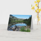 Meer en reflectie, leeg Wenskaart Kaart (Gele Bloem)