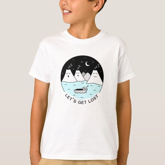 Meer en slaperige vulkanen t-shirt (Voorkant)