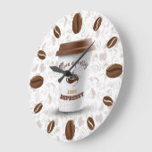 Meer espressie minder depressie | koffiebonen grote klok (Hoek)