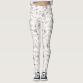 Meer espressie minder depressie | patroon koffiebo leggings (Voorkant)