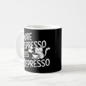 Meer espresso en minder depressiviteit. koffiemok (Voorkant links)