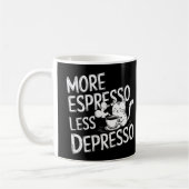 Meer espresso en minder depressiviteit. koffiemok (Links)