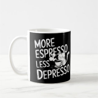 Meer espresso en minder depressiviteit. koffiemok