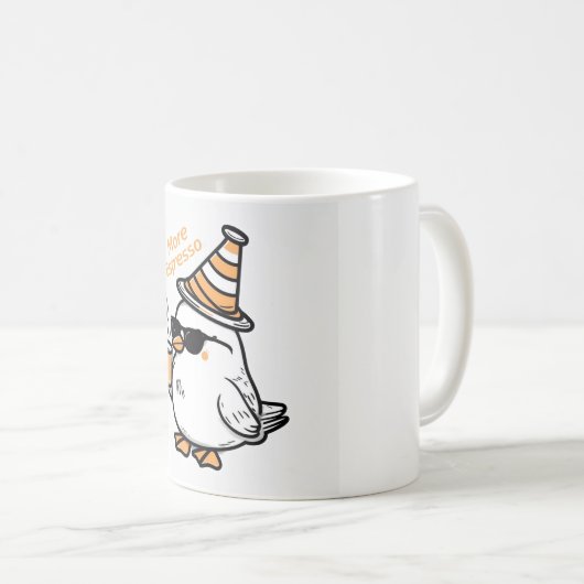 Meer Espresso Funny Coffee Bird – Schattigee Carto Koffiemok (Voorkant rechts)