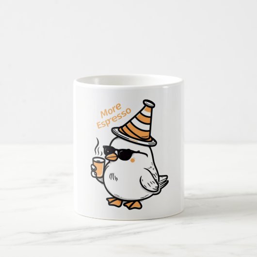 Meer Espresso Funny Coffee Bird – Schattigee Carto Koffiemok (Center)