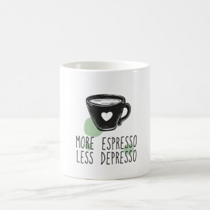 Meer espresso minder depressie koffiemok