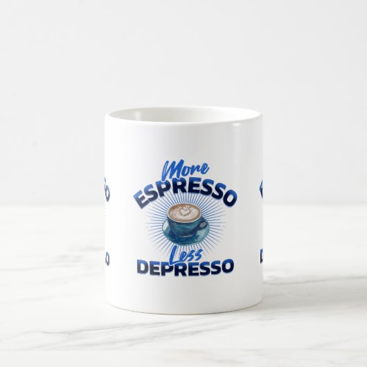 Meer espresso, minder depressieve Mok (Center)